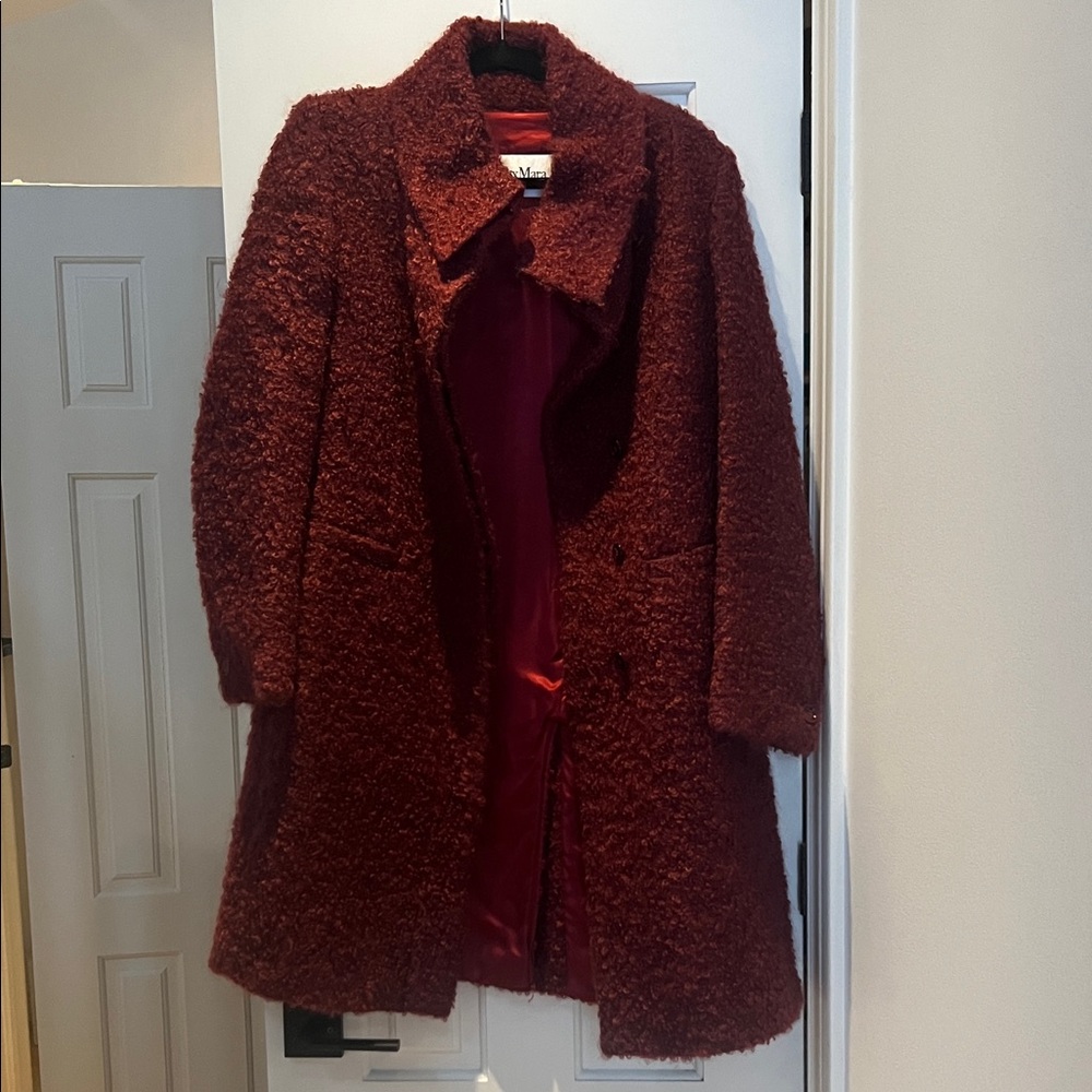 MaxMara Deep Red Teddy Jacket